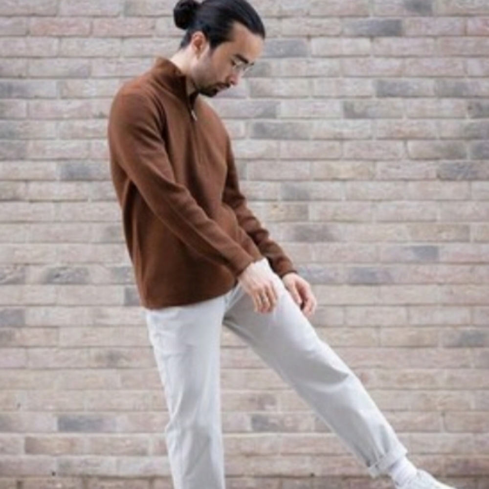 J. Crew Lambswool Sweater Rust Brown Med.